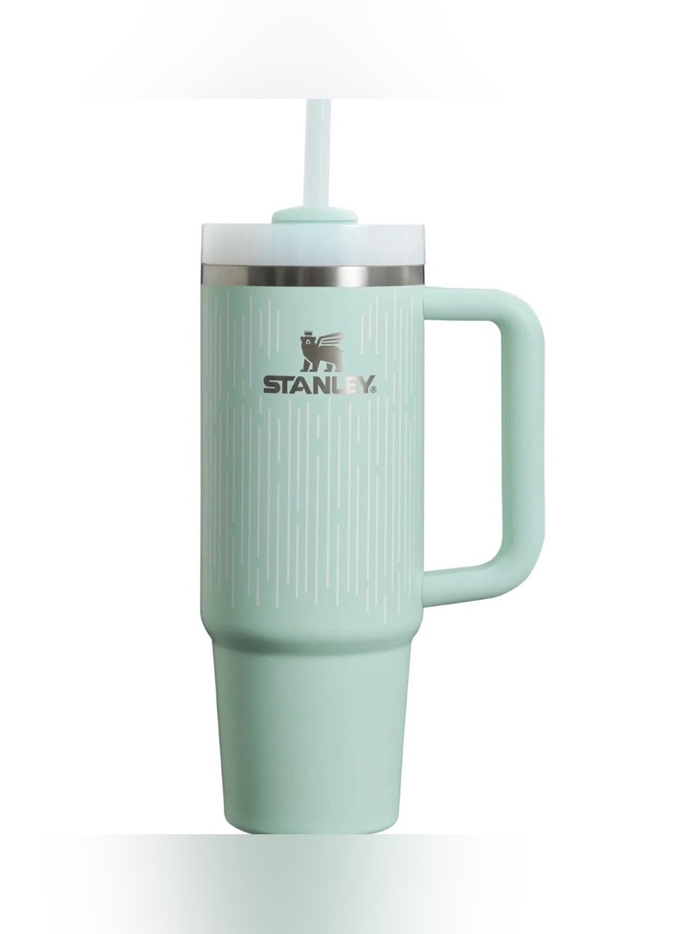 Stanley 40oz Quencher H2.0 Tumbler Soft Rain Mint Rain Pattern NEW In Box